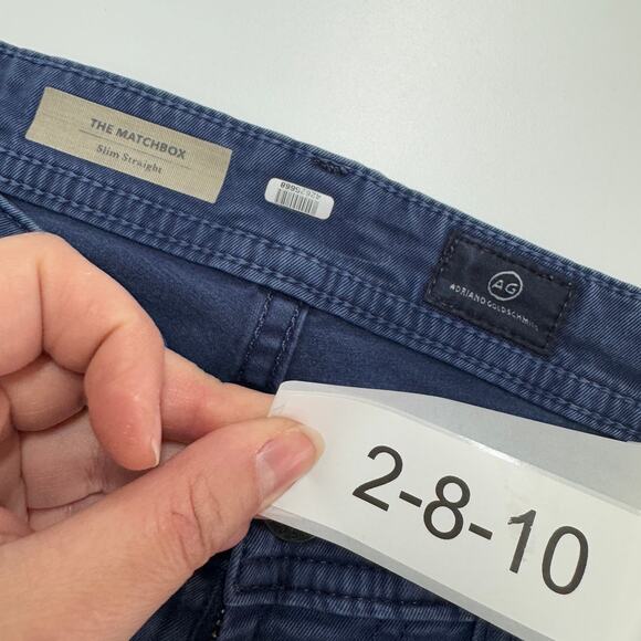 Adriano Goldschmied Jeans Mens 29 Blue Matchbox Slim Straight Pants - Picture 3 of 7